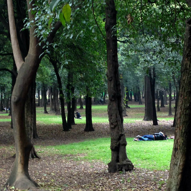 People making out in Chapultepec Park Mexico City